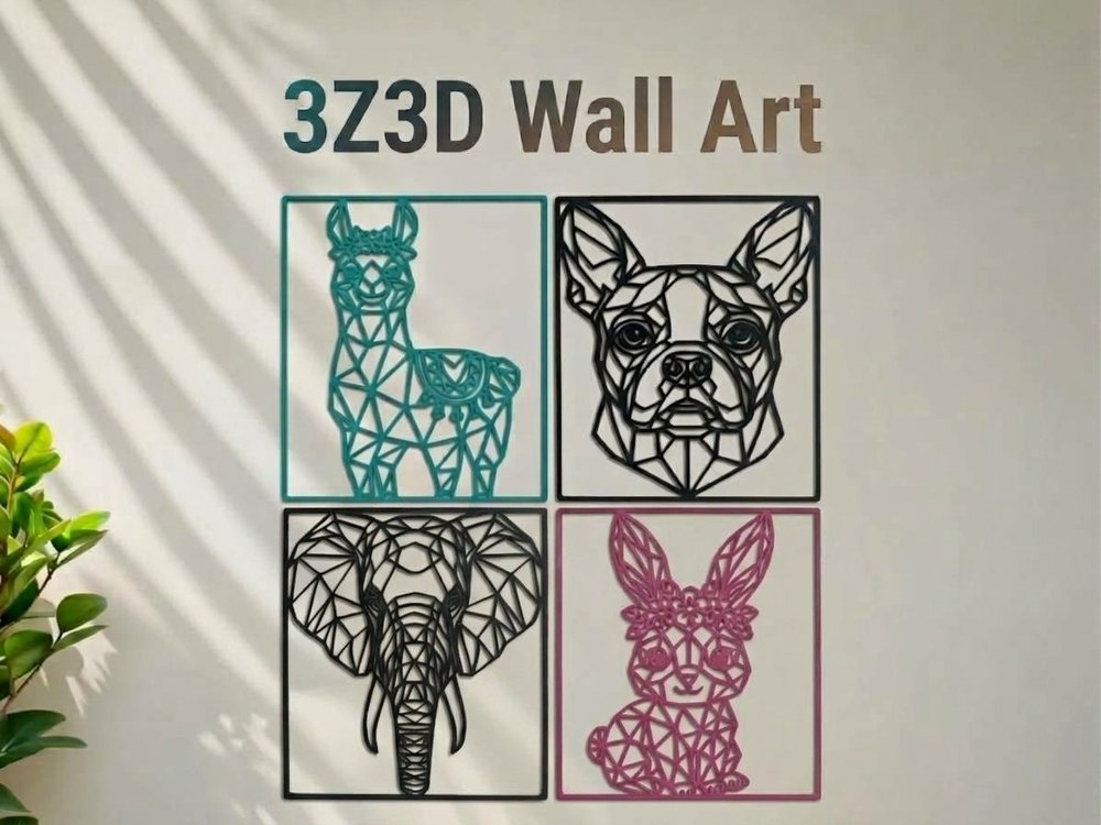 3Z3D Wall Art – 3D printed animal wall art